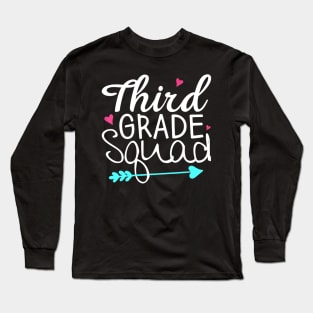 Third Grade Squad 3rd Teacher Student Team Back To School Long Sleeve T-Shirt